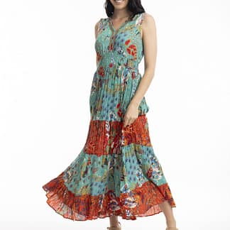 Orientique - Serengetti Dress - Shirred Under Bust - Sustainable Rayon - Size 12