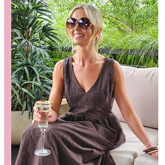 Gordon Smith - Mila Lace Dress - Koko Chocolate - Cotton - Size 12 - Size 14