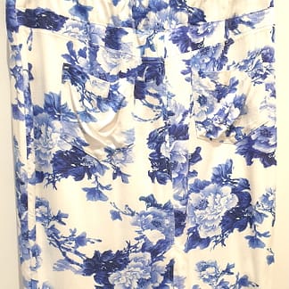 34050-I-WH Floral Print Skirt