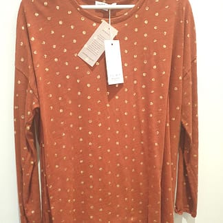 Jump - Rust with Gold Spots - Long T-Shirt - Size 18