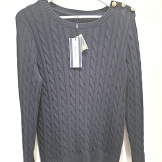 Gordon Smith - Kala Cable Jumper - Navy - Size Large