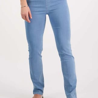 Vassalli Slim Leg lightweight denim pull ons - ice colour size 8