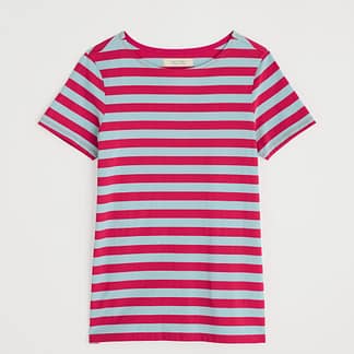 Seasalt Cornwall - Sailor T-Shirt-Scallion Raspberry - Organic Cotton