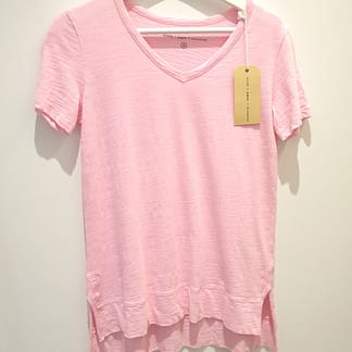 Cloth Paper Scissors - Shaped Hem Tee - Lolly Pink - V Neck and Straight Bottom - Size 6 - Size 16
