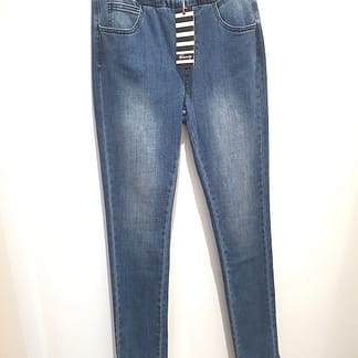 Clarity - Pull On Blue Faded Jeans - XS