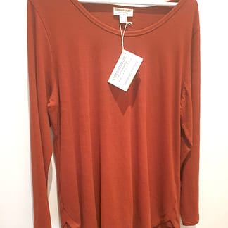 Orientique - Rust - Long Sleeved T-Shirt - Crew Neck - Size 16