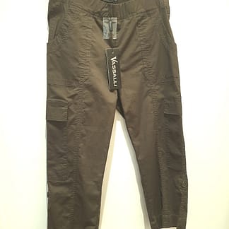 Vassalli - V5710P-K - Poplin Pull On - Cargo Pant - Khaki