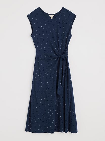 Fettling Dress - Dotty Speckle Maritim