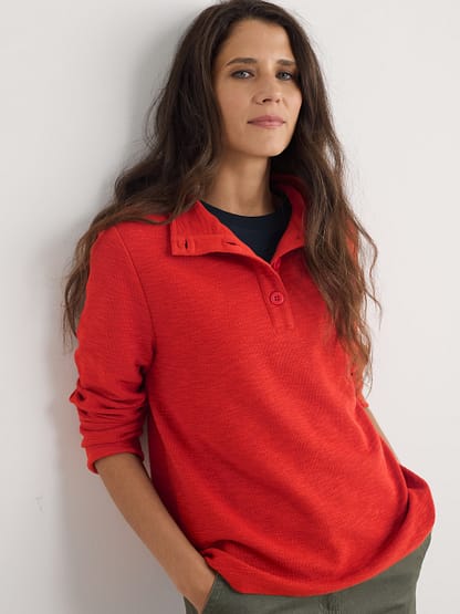 Seasalt Cornwall - Last Boat Sweatshirt - Dark Cinnamon - Organic Cotton