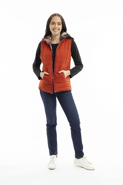 Orientique - Japanese Garden Reversible Puffer Vest - Image 2