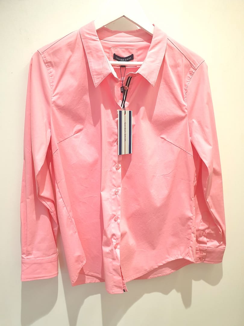 Gordon Smith GS-41887 Pink Cotton Shirt With Collar - Size 12